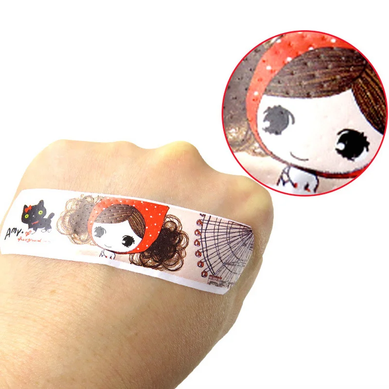 100pcs/pack Cartoon Mini Band Aid for Children Kids Waterproof Wound Patch Breathable Skin Plaster Tape Medical Adhesive Bandage