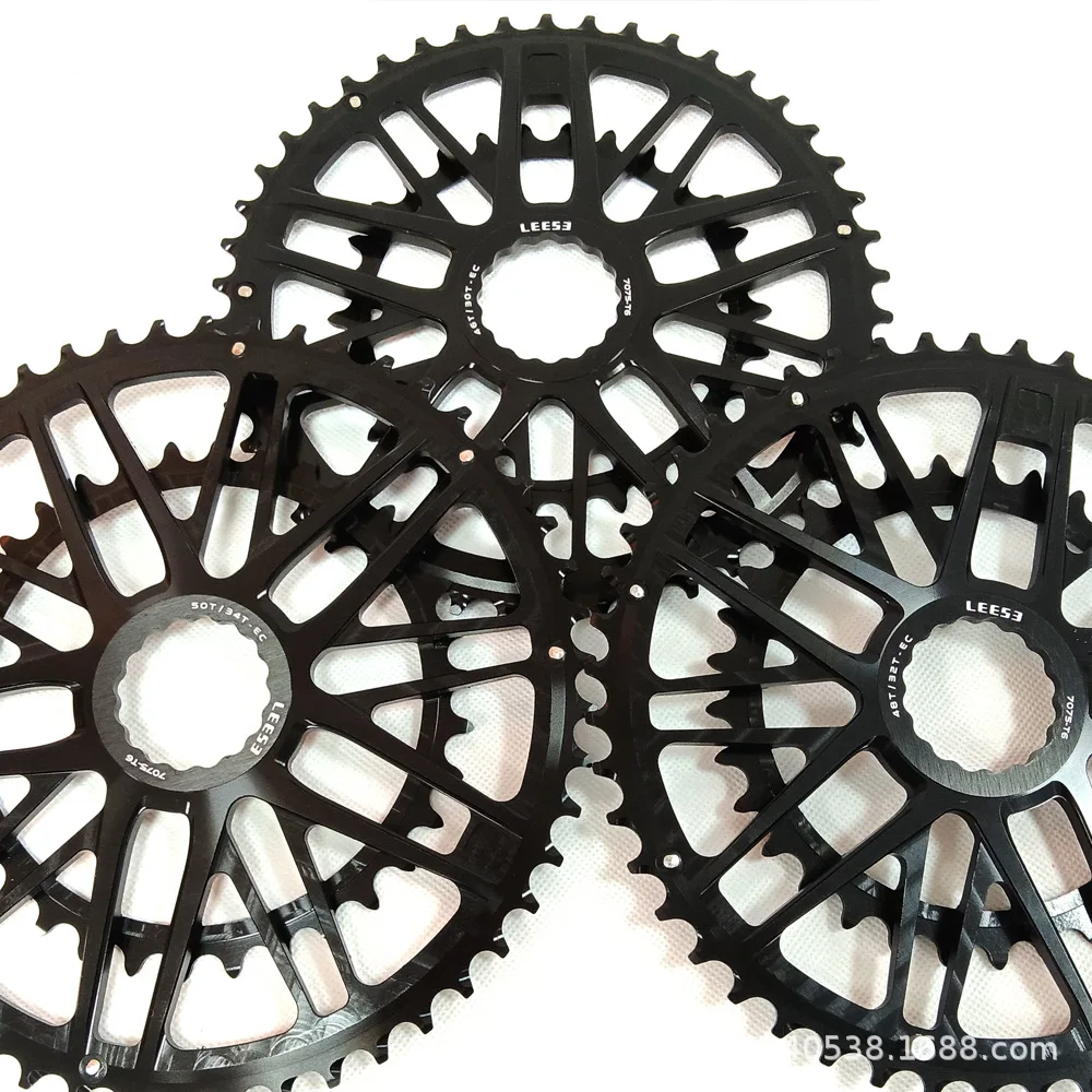 LEESE Direktmontage-Kurbelgarnitur für Rennräder EASTONInterface Integrierte Doppelscheibenkurbel 46T/30T 48-32 50-34 – Detail 2