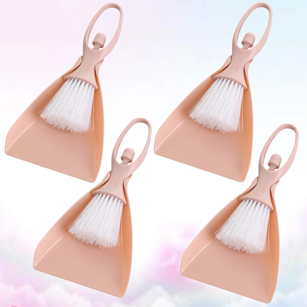 

4Sets Portable Mini Broom Dustpan Set Cleaning Tools for Narrow Spaces Desktop Laptop Keyboard Cabinet Cleaning Set