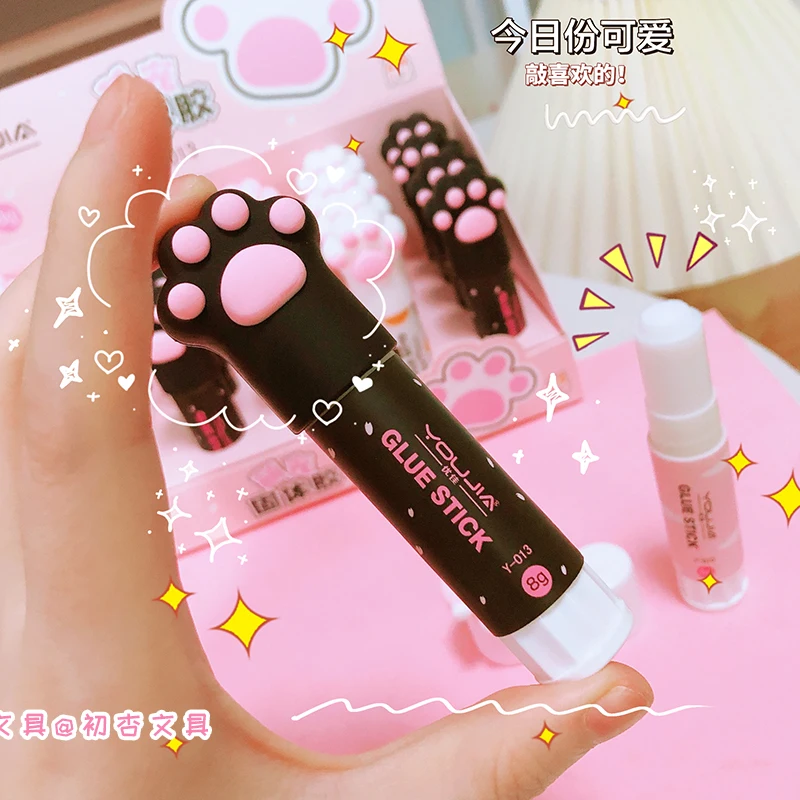 Imagem -05 - Gato Garra de Cola Sólida Vara Adesivo Forte Pen Shape Kawaii Estudante Alta Viscosidade Bonito Papelaria Material de Escritório