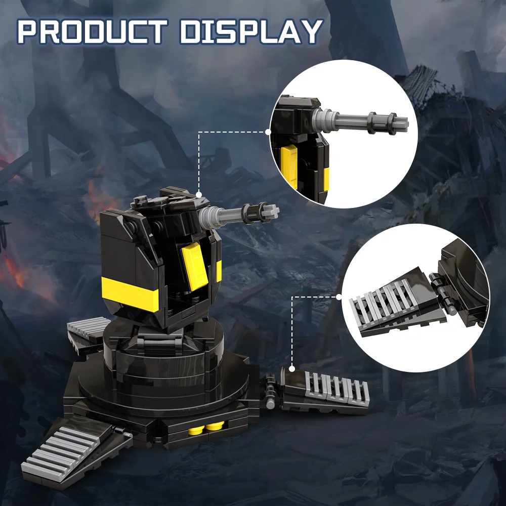 

Moc Helldivers 2 A/G-16 Gatling Sentry Building Blocks-Auto-Turret Model Kit Tactical Sci-Fi Defense Bricks Set Kids Toys Gifts