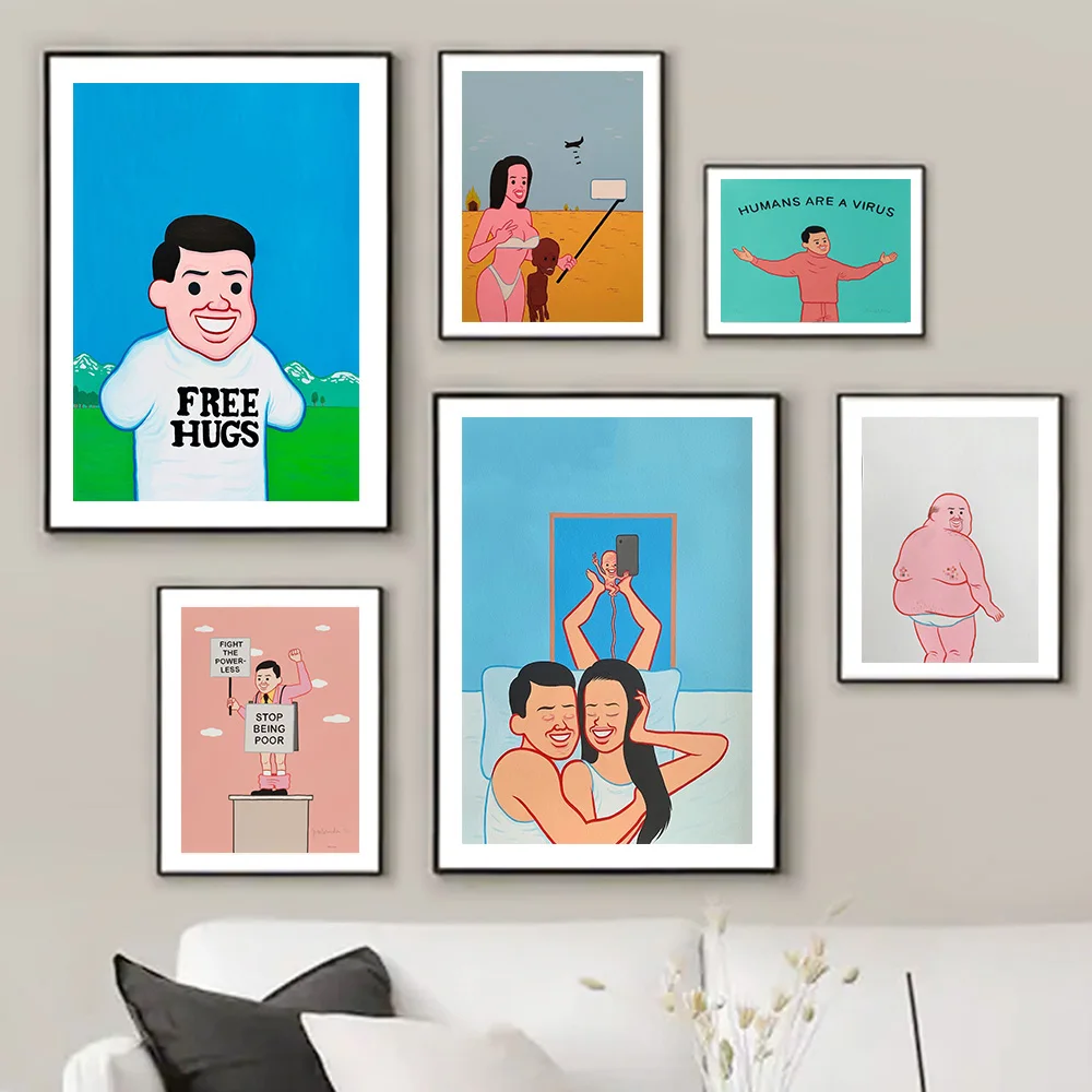 

Spain Joan Cornella Dark Humor Music Gift Wall Art Canvas Painting Nordic Posters And Prints Wall Pictures For Living Room Decor