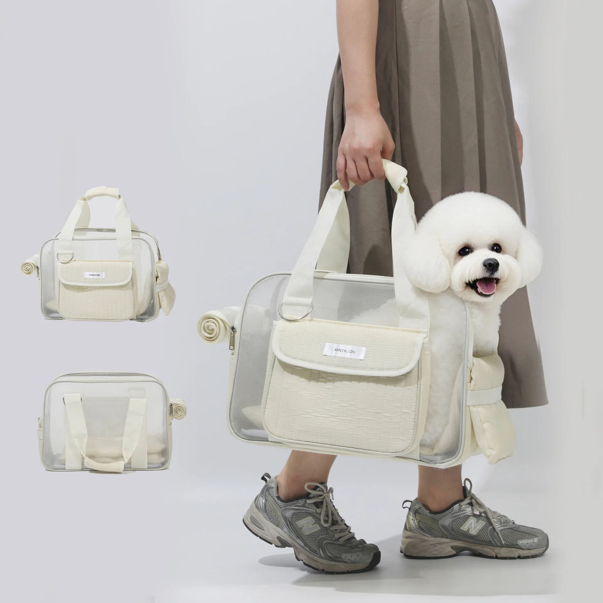 Bolsa de transporte transpirable para perros y gatos pequeños ligera - imagen 3
