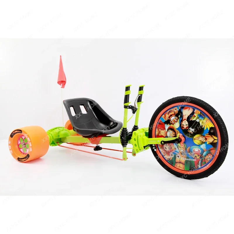 New Square Park Rental Adult and Children Pedal Three-Wheel Drift Car Amusement Go-Kart bicycles  electric scooter