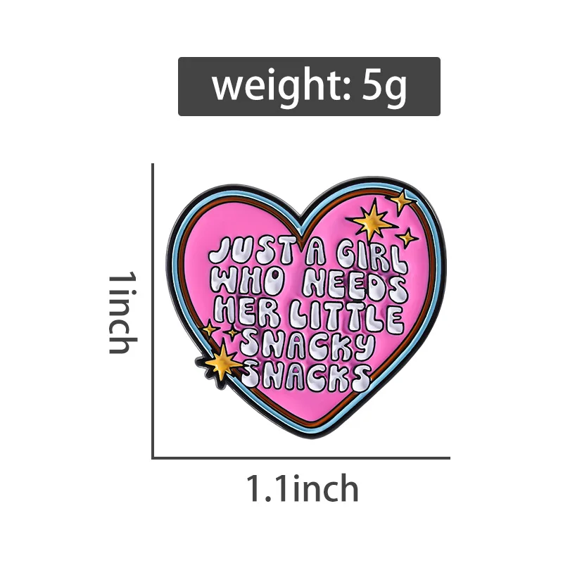 Herzförmige Emaille-Anstecknadeln, „Love Yourself“-Broschen, „Be Kind“-Abzeichen, „Horror Babe“-Schmuck, Geschenk für Freunde – Detail 5