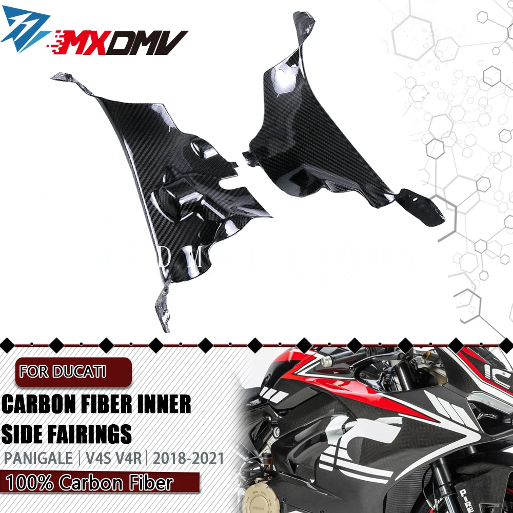 

For DUCATI Panigale V4 V4S V4R 2018-2023 Motorcycle Parts 3k Carbon Fiber Inner Side Panel Cover Fairing Protector Fairing Kits