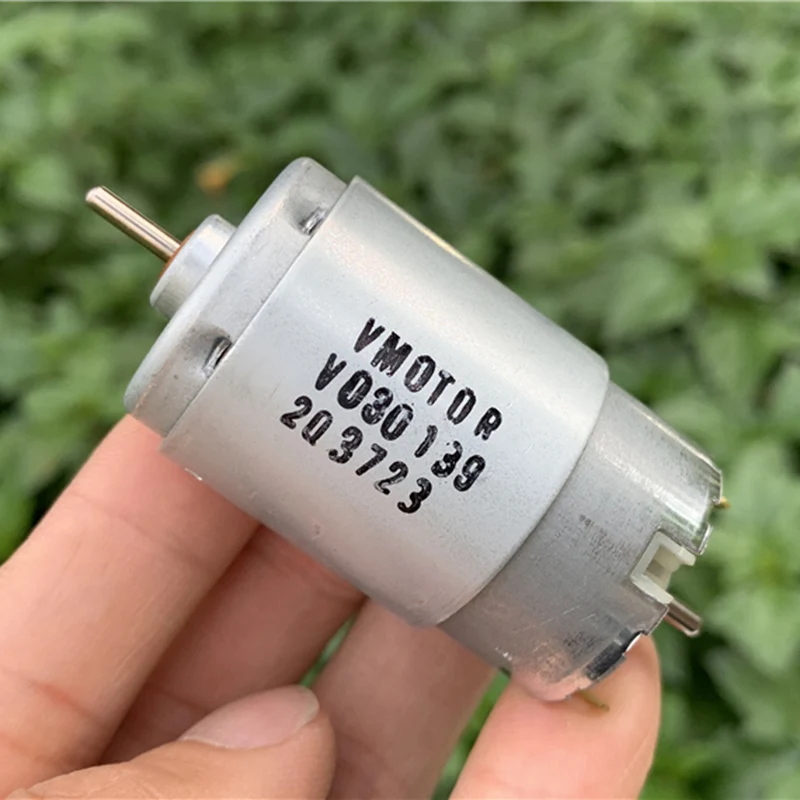 JOHNSON VMotor Mini RS-395 elektrik motoru Motor DC 6V 12V 18V 24V 10500RPM yüksek büyük tork motoru çift 2.3mm mil çift eksen