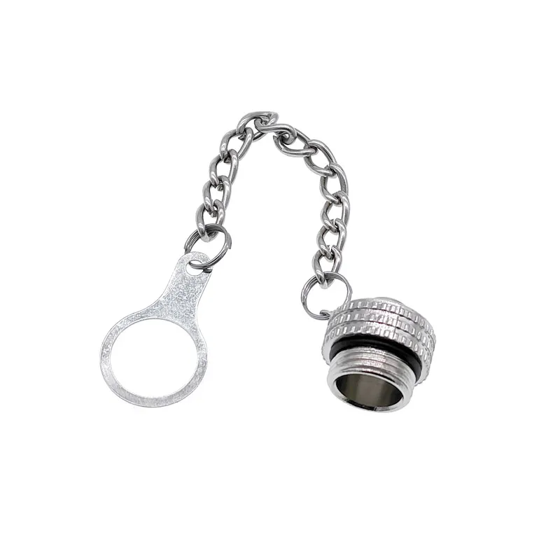 M12 موصل غطاء غبار معدني مقاوم للماء التوصيل المقبس حماية مع الخيط الداخلي والخارجي للموصل والمقبس #5