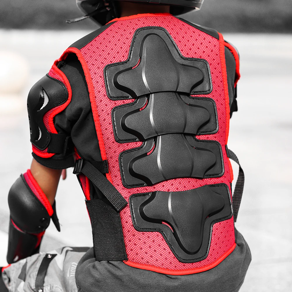 WOSAWE Kids Protective Motorcycle Armor Adjustable Snowboard Skateboarding Ski Roller Sports Body Protection MTB Protect Jackets