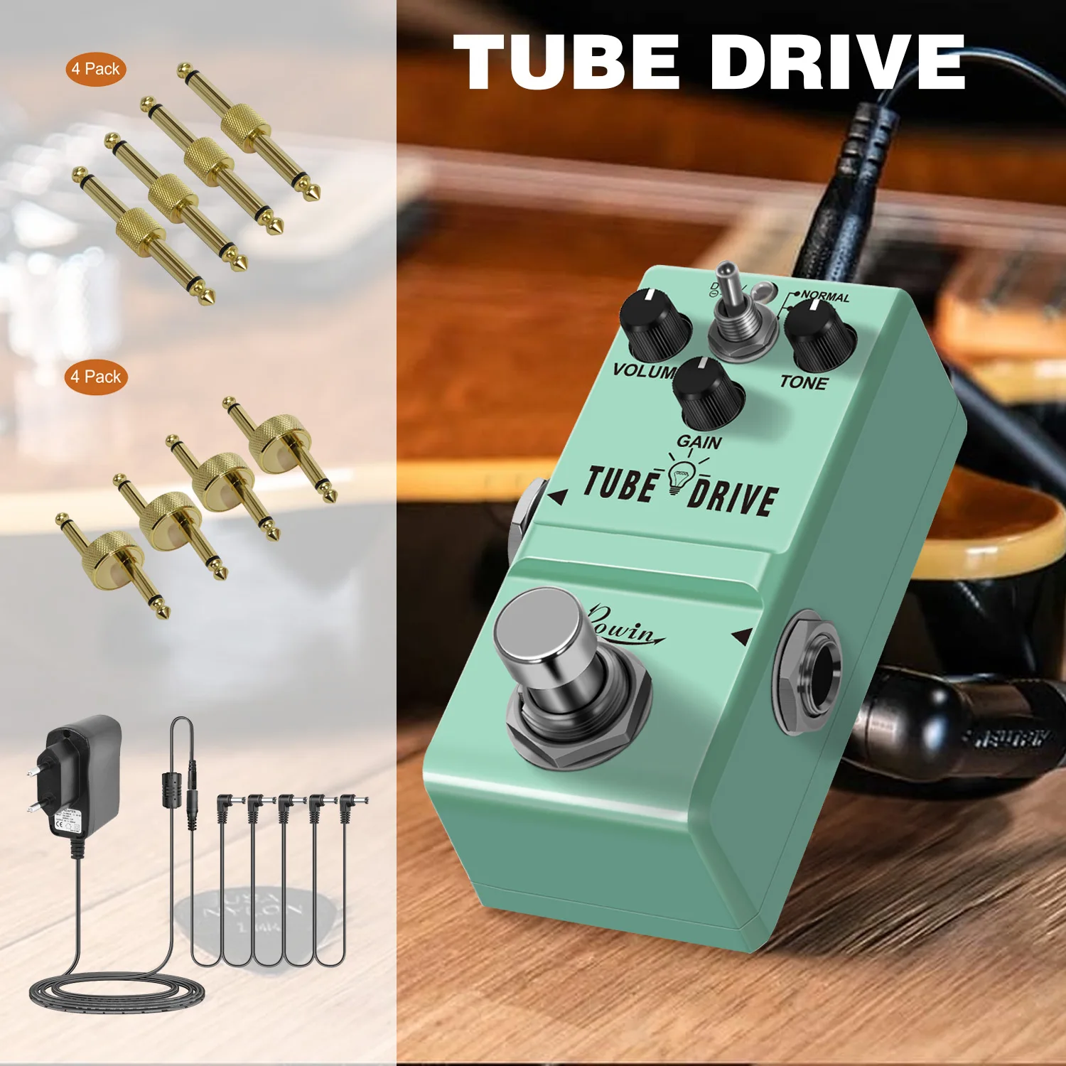 Analoog Overdrive-pedaal Tube Drive Gitaar Tube Drive Vintage Overdrive-effect Normaal/Boost 2-modi voor pedaal Mini Classic-pedaal