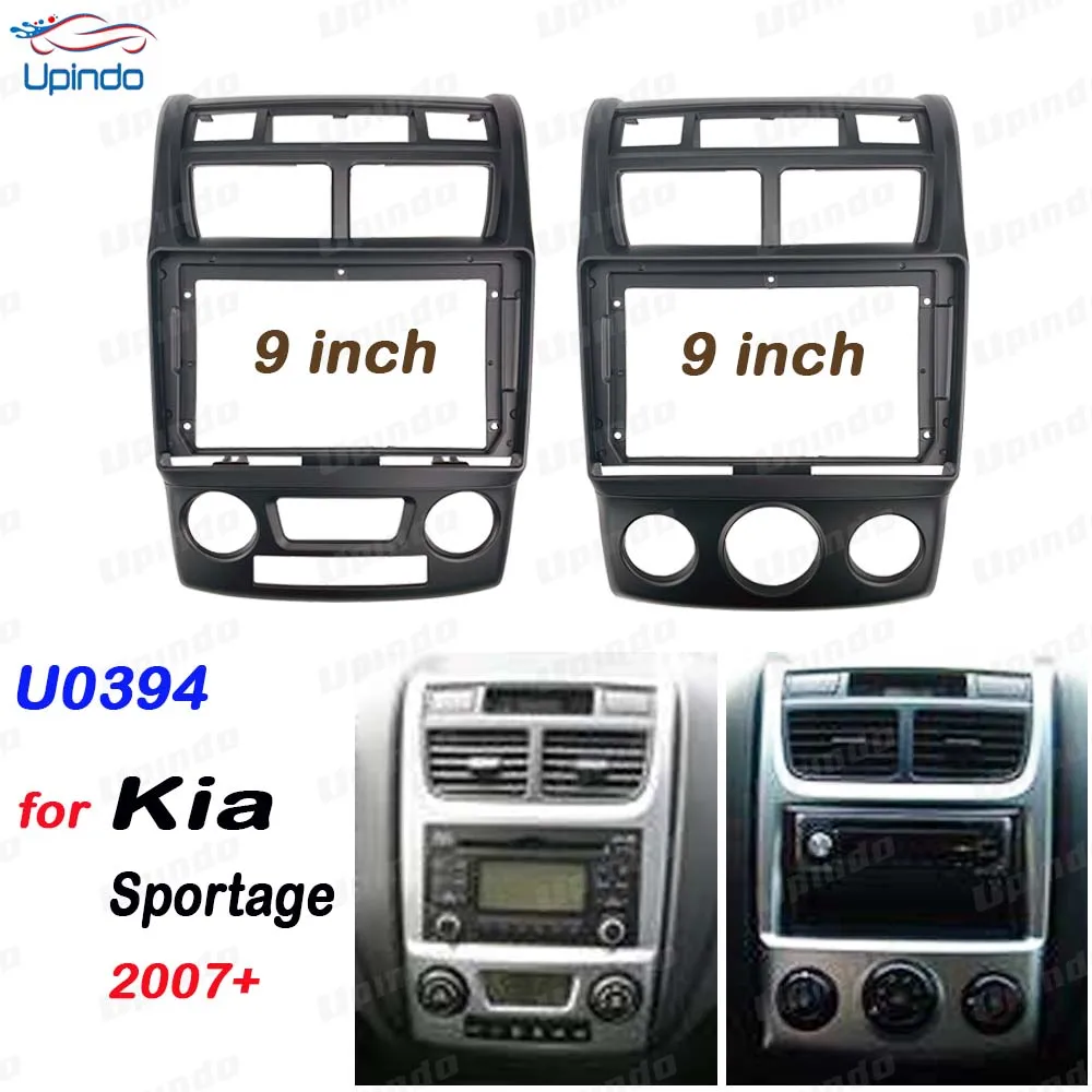 Car Accessory 2 Din 9 Inch Radio Fascia DVD GPS MP5 Panel Frame for Kia Sportage 2007+ Dashboard Mount Kit