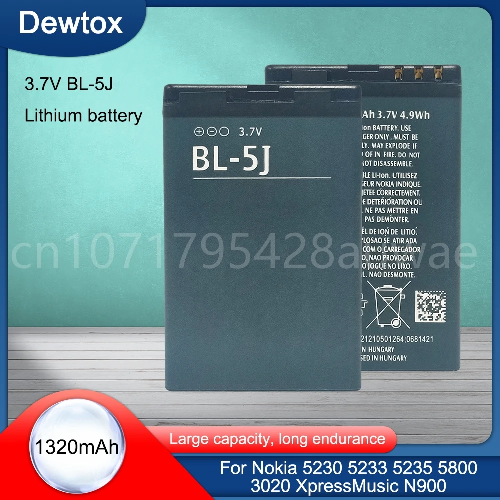 BL-5J BL 5J Battery For Nokia 5800 Nuron 5230 5233 C3 5228 X6 X9 N900 5800XM 5800i 5800W 5230XM 5232 5235 5802 Phone Battery