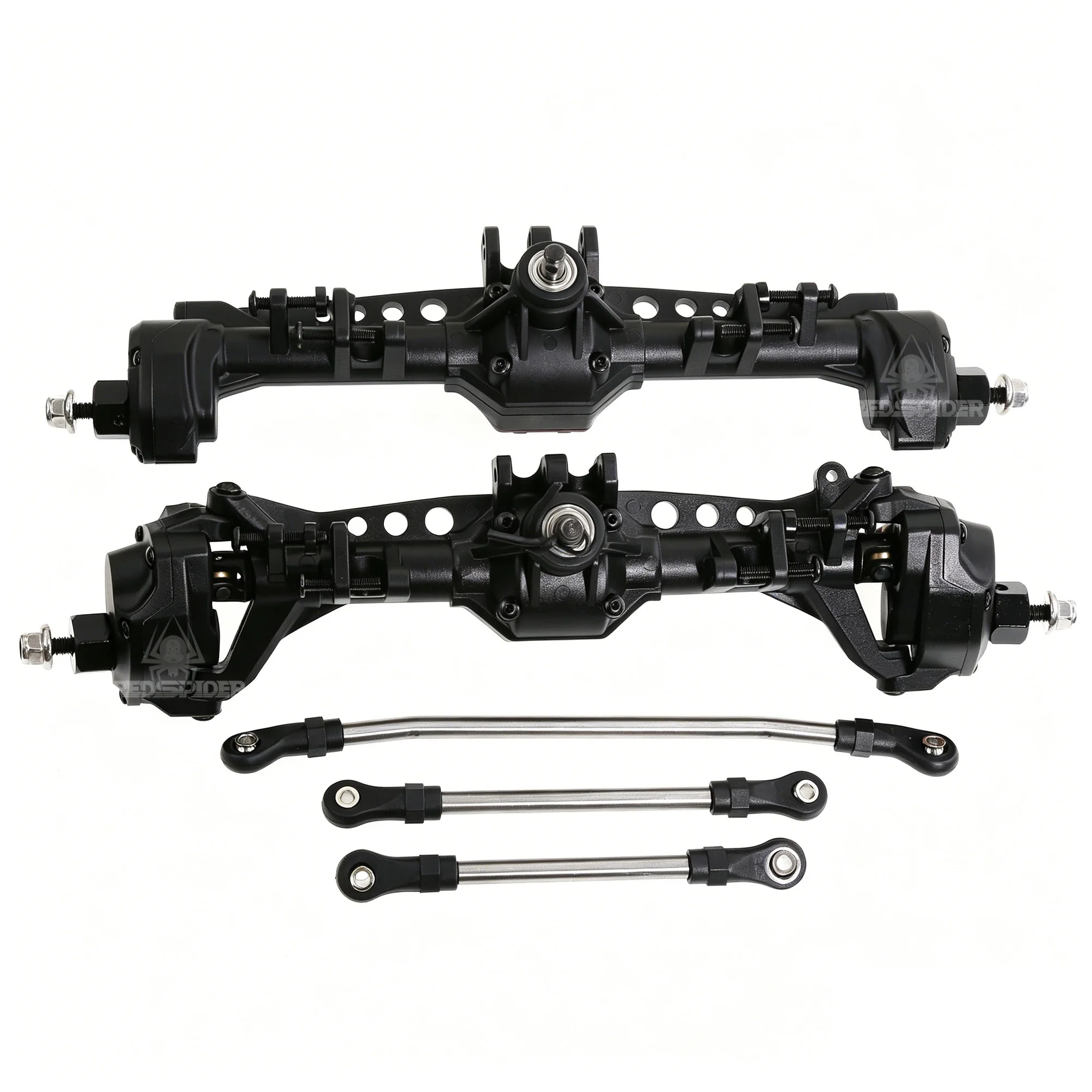 

RED SPIDER SCX10 Aluminum Alloy Complete Front Rear Portal Axle for Axial SCX10 SCX10 II 1/10 RC Crawler Upgrade Pasrts