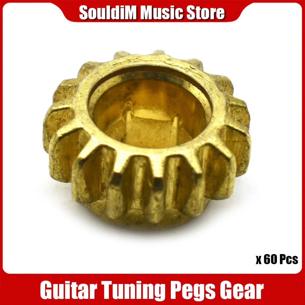 60pcs Hexagonal Open Gear Tuners Tuning Pegs Machine Heads Mount Hex Hole 1/18 Gears for Guitar Instrument