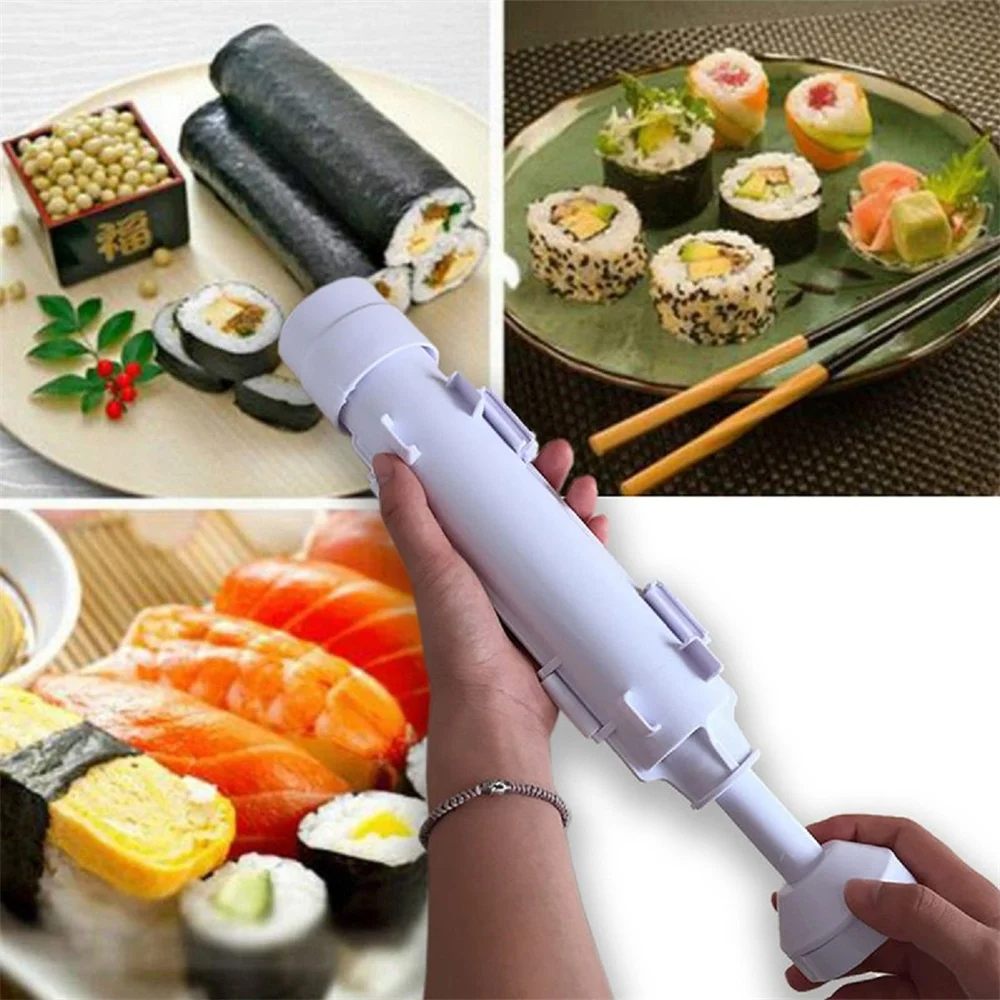 1PCS Quick Sushi Maker Roller Rice Mold Vegetable Meat Rolling Gadgets DIY Sushi Device Making Machine KitchenWare