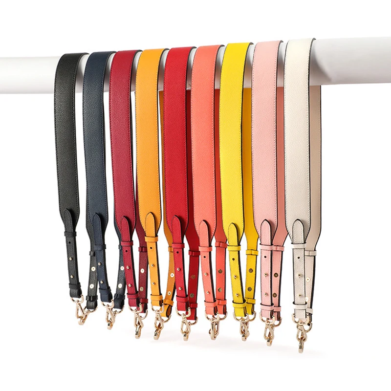 Bag Strap Purse Buckle Handbag Replacement Parts Bag Belts Cow Leather Handles With for Women Shoulder Bucket Bags Accessories