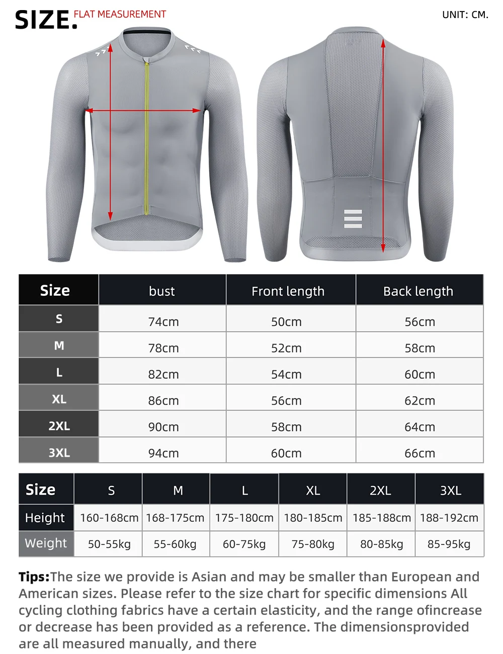 CHEJI Unisex-Radtrikot, Maillot-Fahrradshirt für Herren und Damen – Detail 8