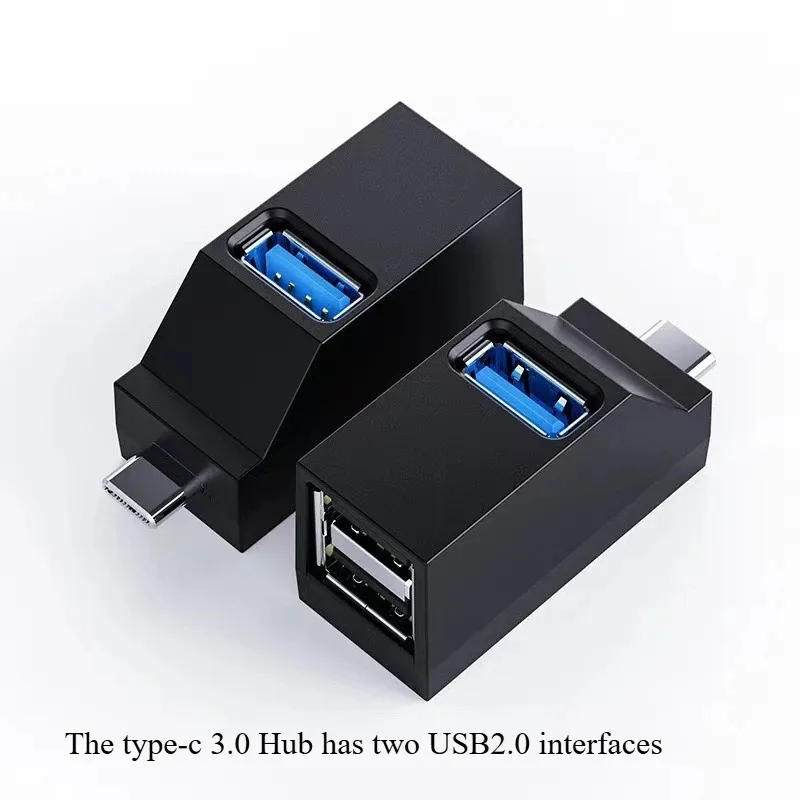 USB/Type-c 3.0 Hub 4-Port محول نقل البيانات عالي السرعة للكمبيوتر/الكمبيوتر المحمول/Mac - مقسم USB مدمج لمحرك الفلاش والماوس #5