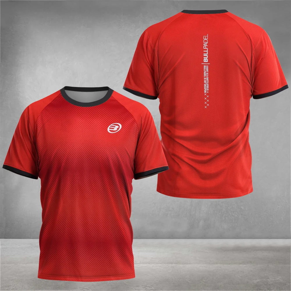 2024 Boutique Fashion Tennis Sports Short Sleeve Summer New Men\'s Fitness Sports Breathable T-shirt Men\'s Padel Quick Drying Top