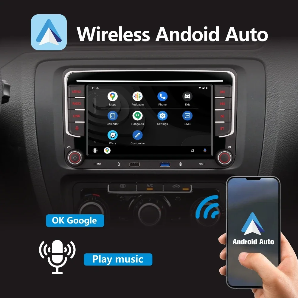 Car Radio 2Din Wireless Carplay Android Auto DAB+ for Volkswagen VW Golf Tiguan Passat b7 Jetta Touran Polo CC Skoda SEAT