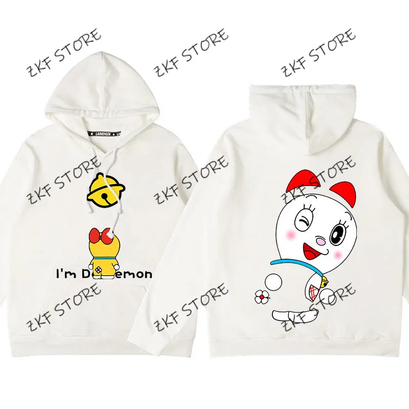 

Japanese Anime Hooded Sweater Female Doraemon Anime Peripheral Jacket Teen Clothes Couple Sweater