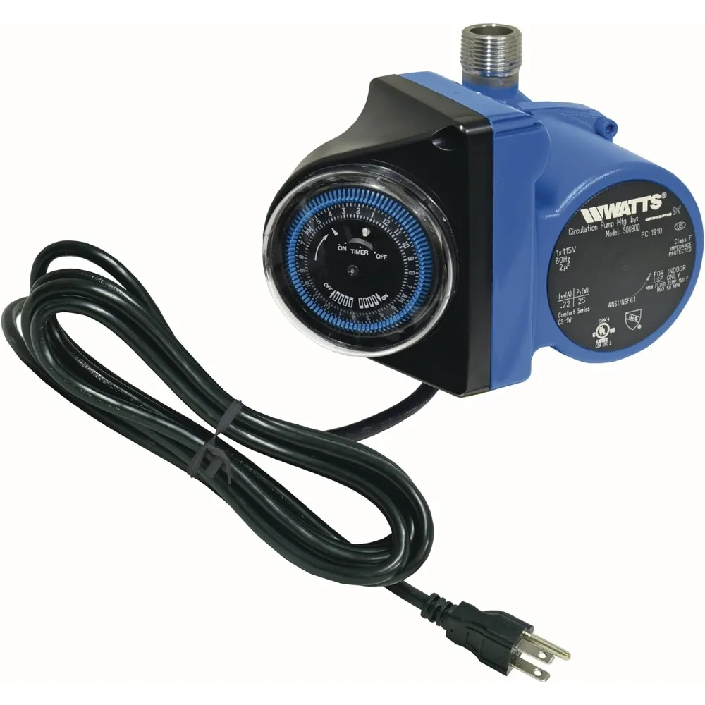 Extremely Quiet Instant Hot Water Recirculating Pump System with Built-In Timer, 6.2In x 6.0Inx 5.0InDevice + Equipment