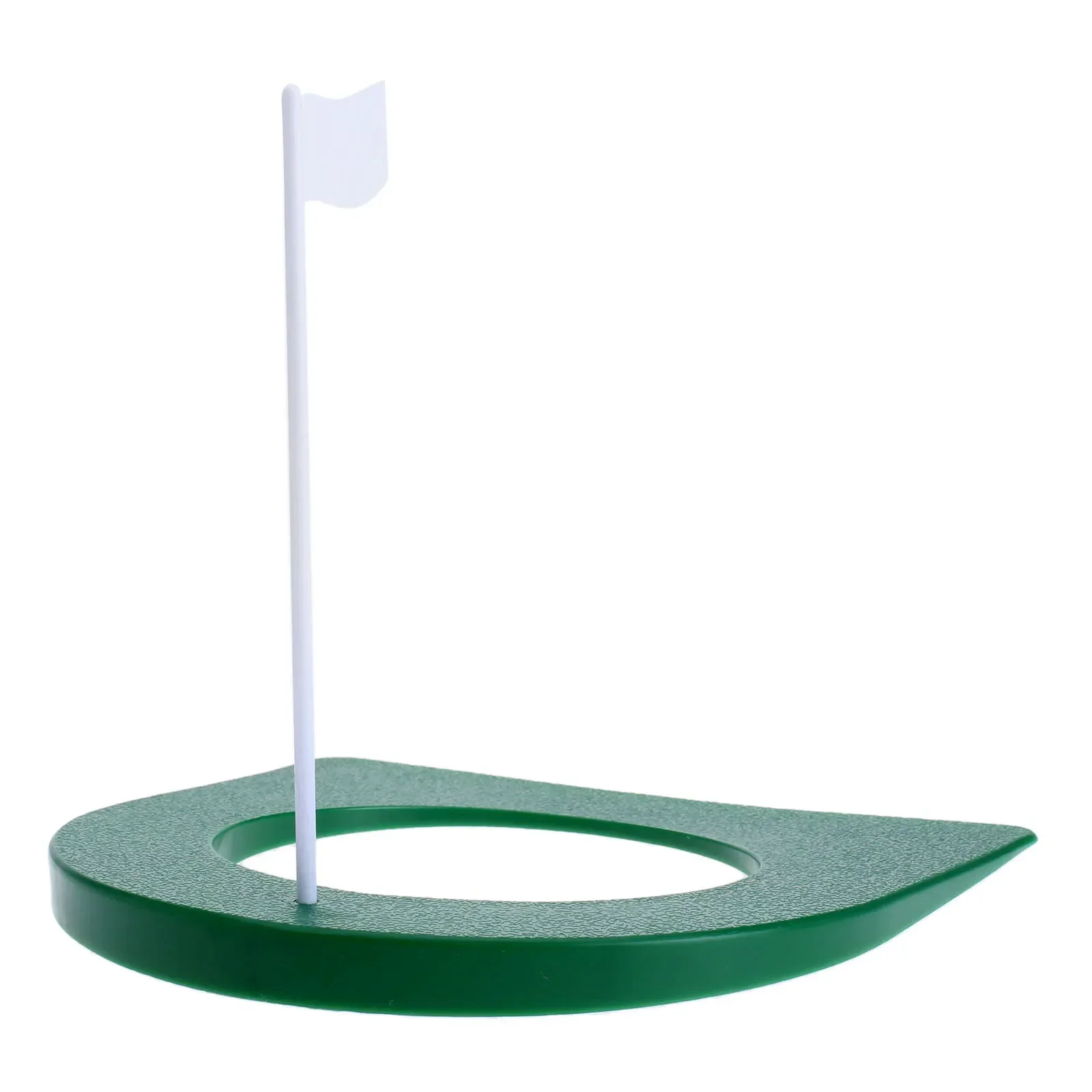 Estera de plástico para práctica de Golf, con agujero y bandera, para patio interior y exterior, Ayuda de entrenamiento de taza de regulación verde