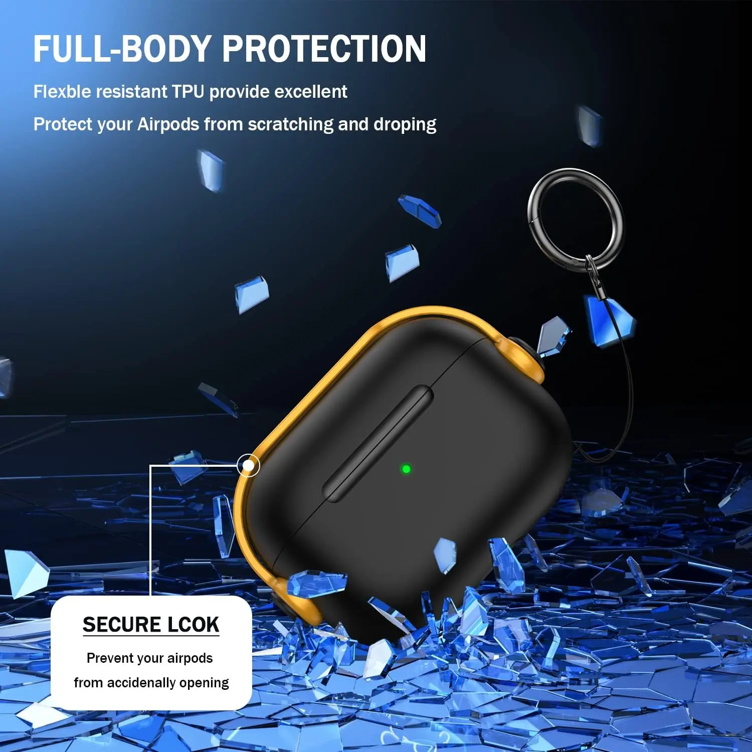 Fibbia di bloccaggio della staffa per Airpods 4th/Pro 2 air pods Cover Custodia protettiva per auricolari Bluetooth con penna pulita per Airpods 4th Cover