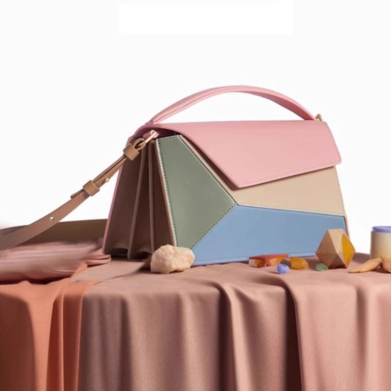 مصمم العلامة التجارية الجديدة التركية هندسية اللون المعين ساحة الكتف حقائب كروسبودي للنساء SUмка Жenskah الساخن بيع #1