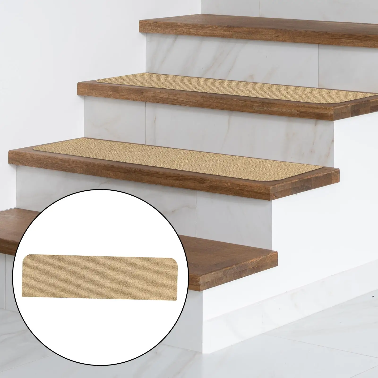 Stair Treads Anti-slip Indoor Stair Runner with Reusable Sticky Stair Mats
