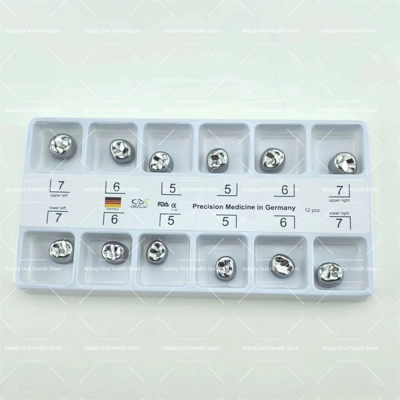 3×12Pcs/Box Dental Preformed Metal Crown For Adult Kids Primary Molar Teeth Dentist Materials Stainless Steel Temporary Crowns