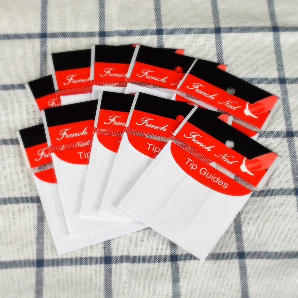 Pegatinas para uñas DIY, calcomanías para manicura en forma de U, fácil de aplicar en el hogar o profesionalmente para esmalte de uñas acrílicas de Gel Uv