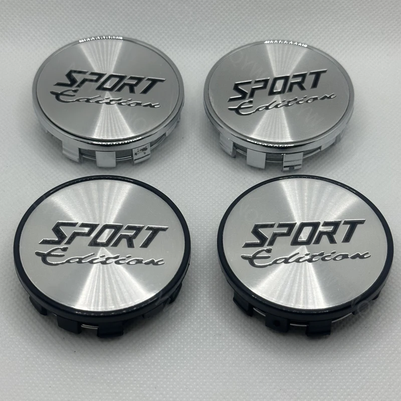 4Pcs/Set 54mm Car Wheels Rim Hub Cap Car Wheel Center Caps Black Silver ABS Plastic Hubcap Dust-proof Covers Auto Accessories