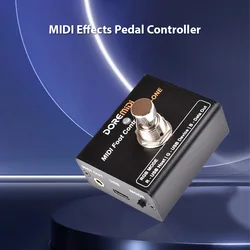 DOREMiDi MIDI Foot Controller Electric Guitar MIDI Effects Pedal Plug and Play MIDI Output Ports DIY CC/PC/NOTE Messages