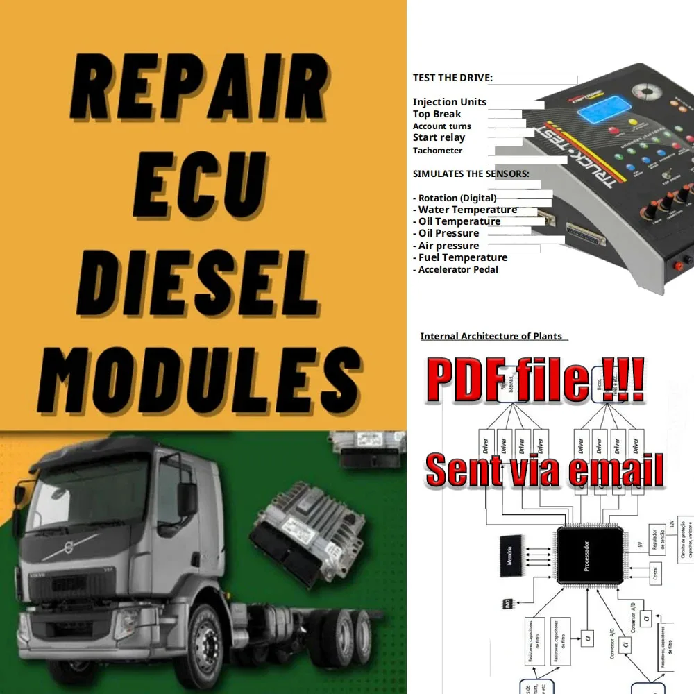 5 PCS ECU REPAIR Manuals E-BOOKS Repair Injection Modules in Workshop DIESEL ELECTRONICS Study Guide Car Truck Diagnostic Tools