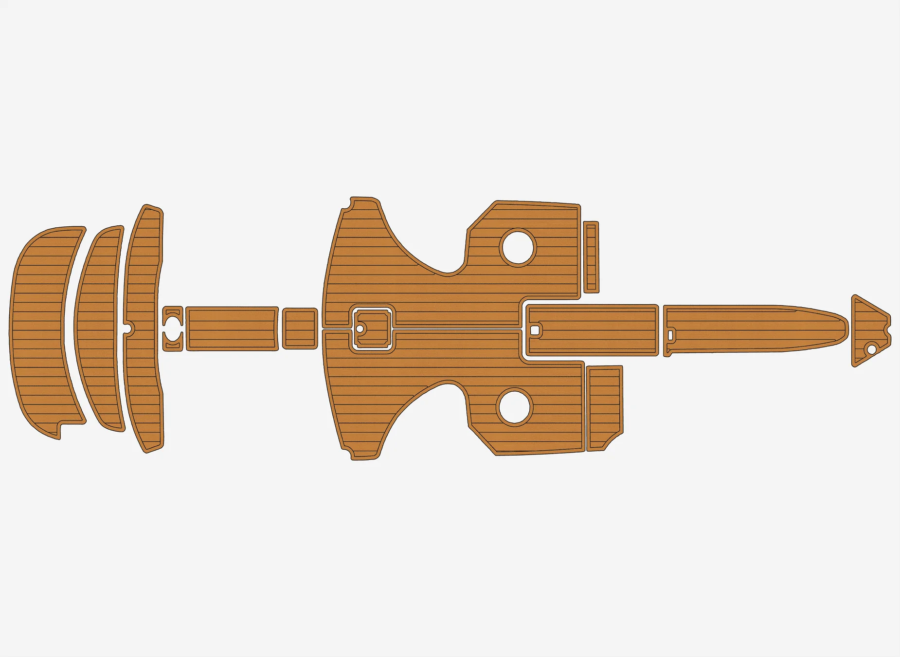 2004-2007 الكوبالت 250 1/4 "6 مللي متر إيفا رغوة عدم الانزلاق بولي كلوريد الفينيل خشب الساج التزيين البحرية حصيرة سيديك جاتورستيب السجاد أرضية بحرية #1