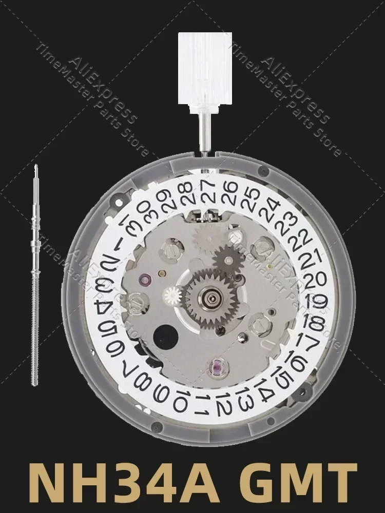 

New Original Japan nh34 Movement 24 jewels nh34a gmt 4 Hands 4R34 GMT Date Watch Automatic Metal High Accuracy Winding