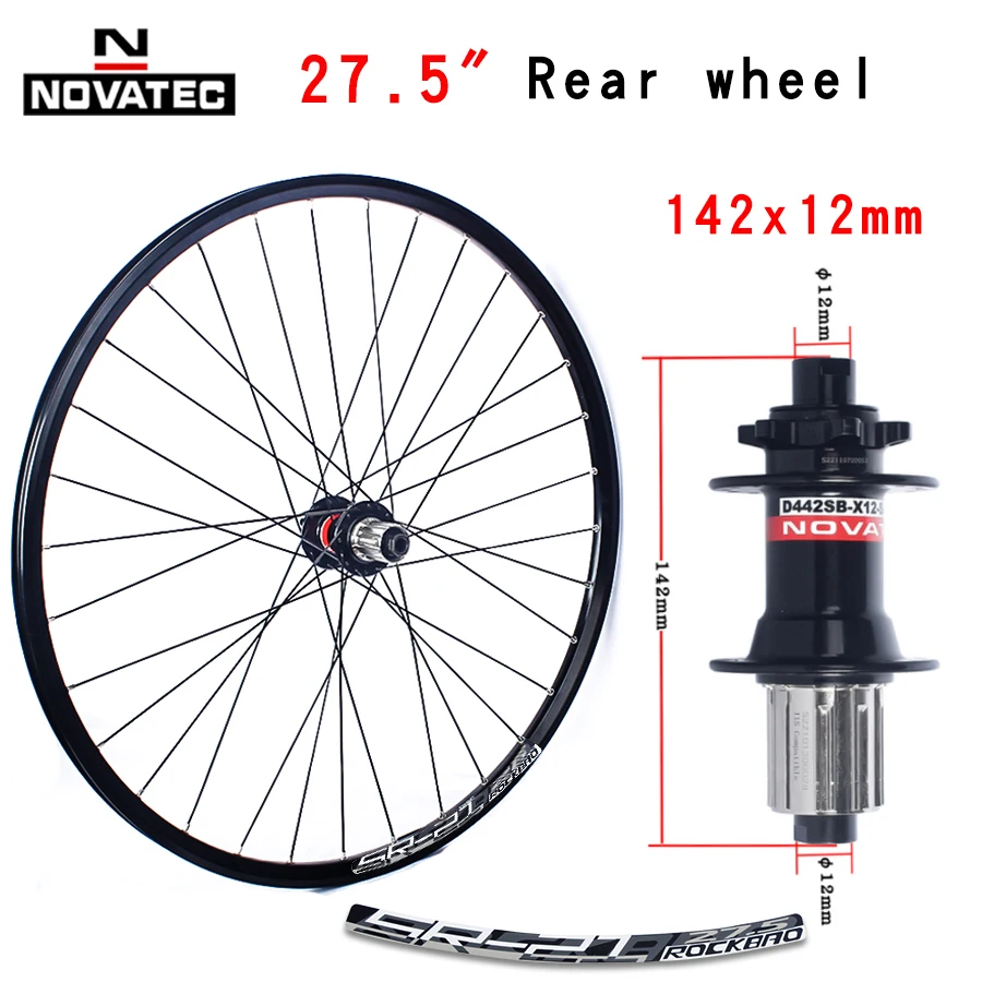 Novatec 26/27.5/29 inch mountainbike wielset D041/D442 15X100/110 12X142/148 7-11 speed 32H schijfrem Thru MTB fietswiel