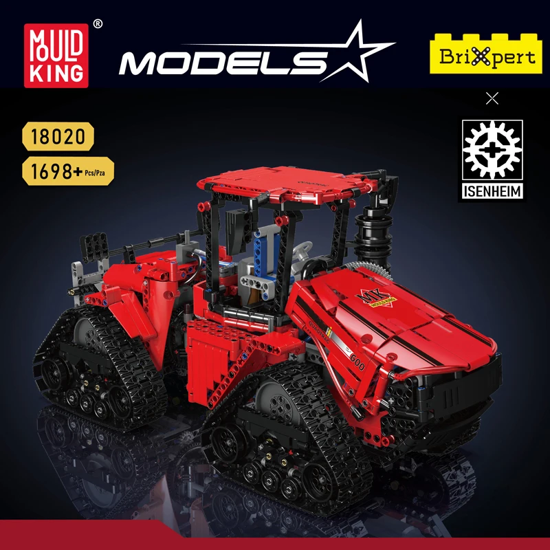Mold King 18020 Technische Auto Speelgoed De APP RC MOC-35270 Pneumatische Rupstrekker Bouwsteen Baksteen Kinderen Kerstcadeau