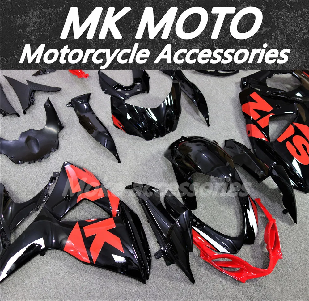مجموعة انسيابية للدراجات النارية من Moke Moto مناسبة لـ Gsxr1000 2009 2010 2011 2012 2013 2014 2015 2016 مجموعة هيكل السيارة جديدة باللون الأحمر والأزرق