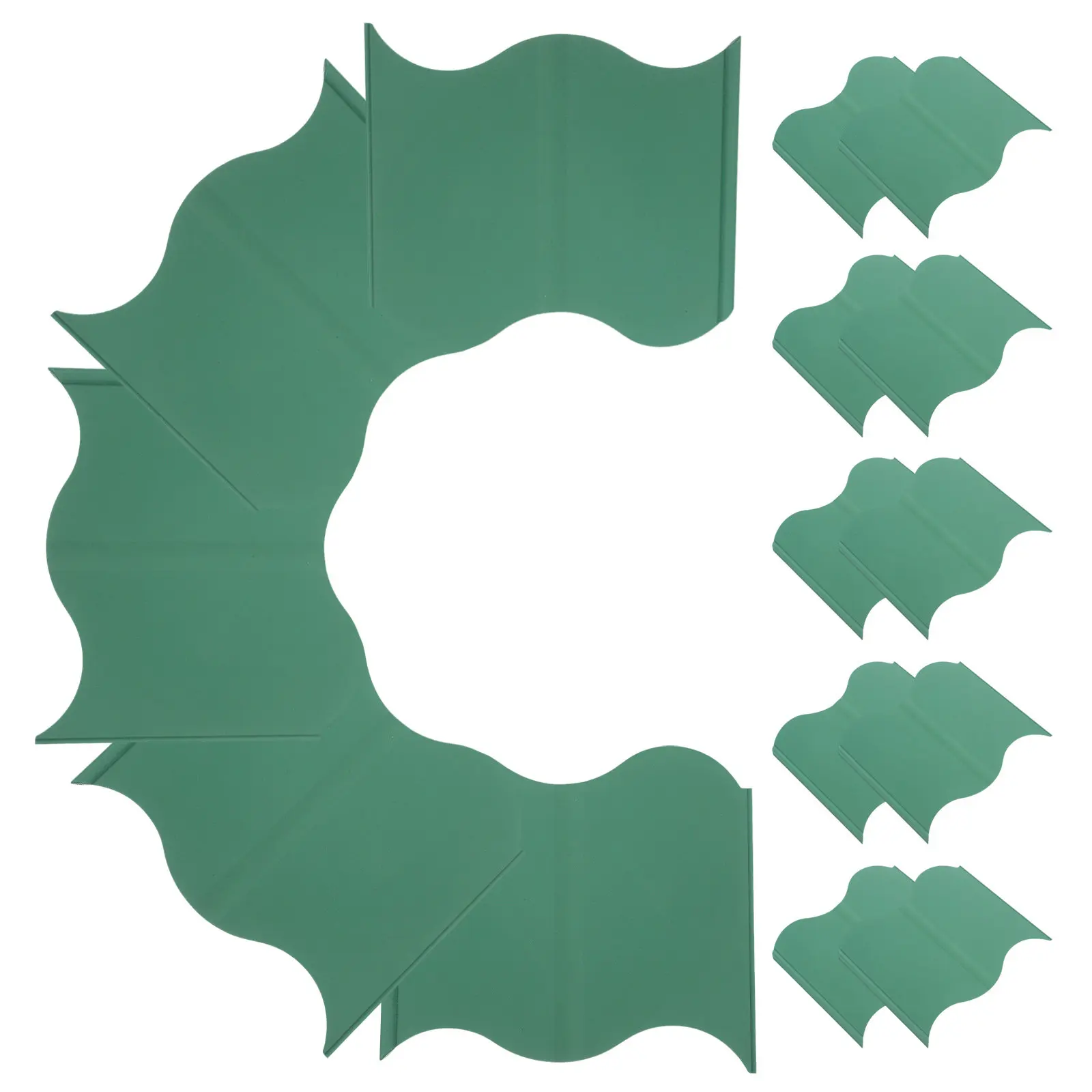 20Pcs Garden Edge Border PP Plastic Anti-Wear Waterproof Landscape Edging Fence for Flower Beds Patio Yard Pathway Gardening