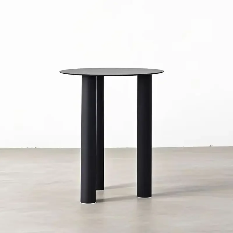 Creative Minimalist Round Side Table Iron Frame Thickened High Load-bearing Coffee Tables Europe Dopamine Pure Color Style Home