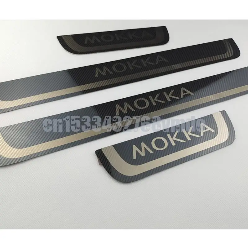 

For Opel Mokka Vauxhall Mokka X 2012-2020 Door Sill Scuff Plate Guard Stainless Steel Kick Pedal Sticker Car Styling Accessories