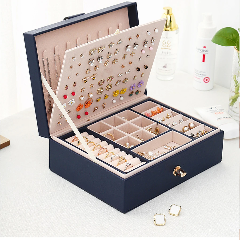 

Box Jewelry Boxes Geometrical Fashion Case Make Up Organizer Rings