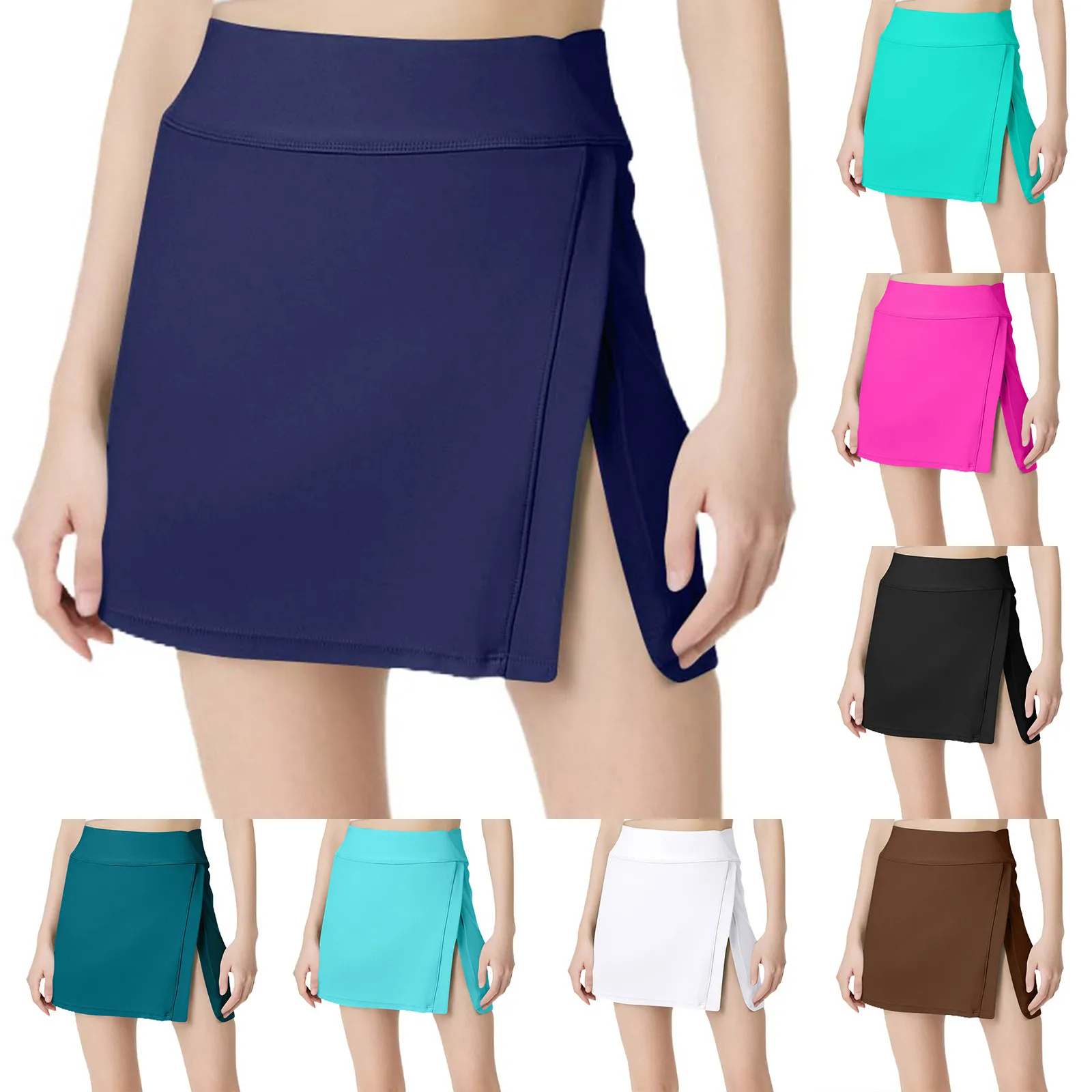 Swim Skirts Women Split Swimsuit Skirt Built In Swim Shorts High Waist Bathing Suit Bottoms For Women Top Swimsuits For Women