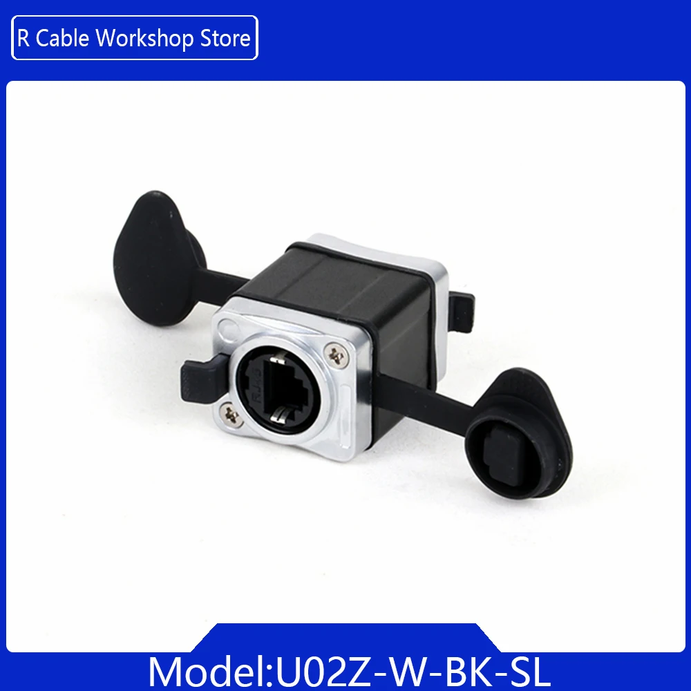 1 st RJ45 Shield Feedthrough Koppeling, STP RJ45 CAT6 Netwerk Vrouw-vrouw Rechte Koppeling Converter Ethernet Uitbreiding Adapter - afbeelding 1