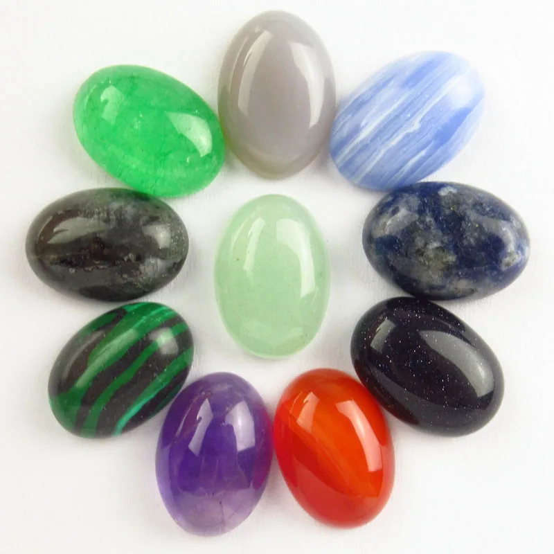 

10Pcs 14x10x5mm Mixed Stone Oval Cab Cabochon Fashion Making Jewelry Necklace Charm Free Shipping Accessories