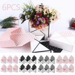 Creative Envelope Folding Flower Florist Bouquet Storage Box Party Valentine's Day Lining Envelopes Wedding Invitation Envelope