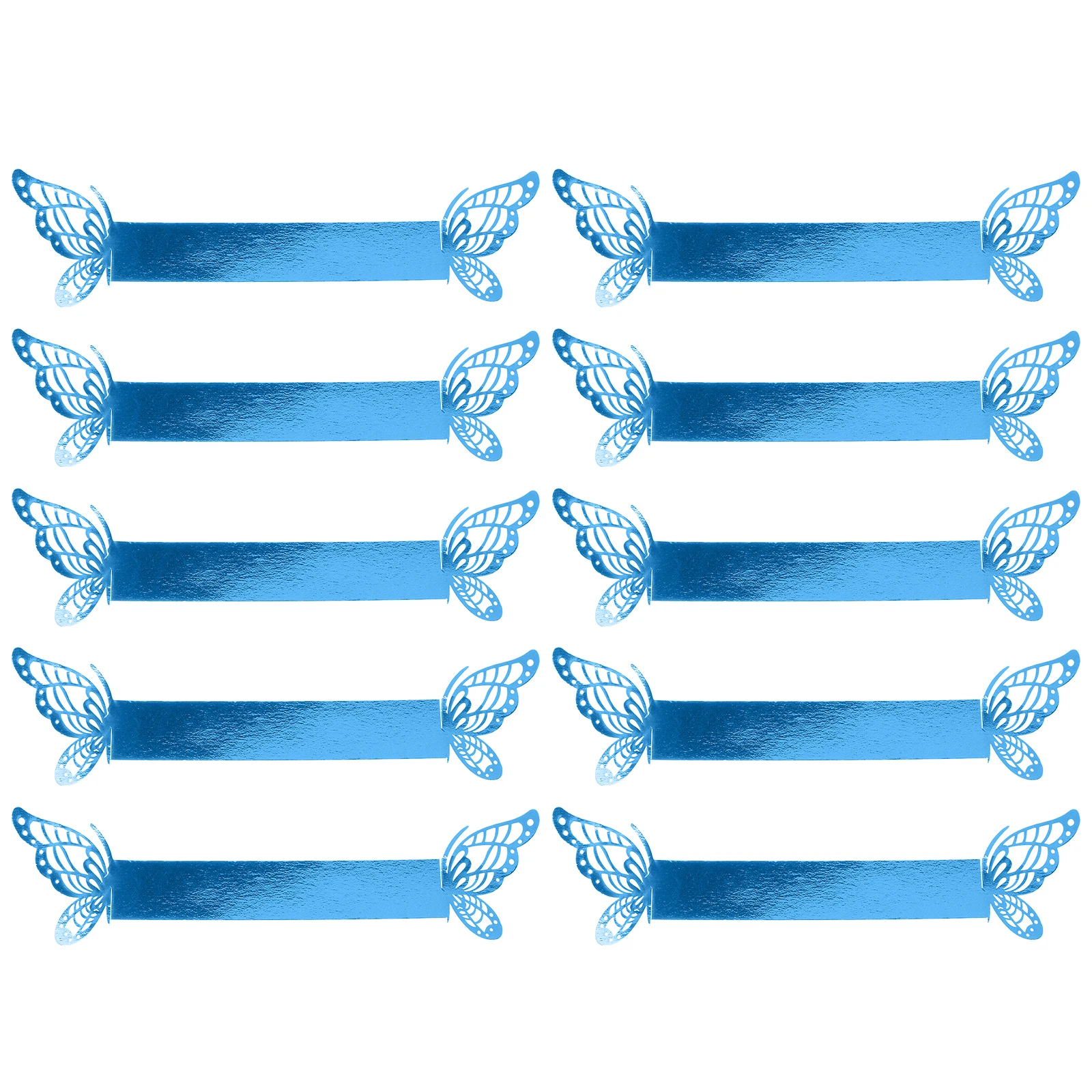 

50pcs Elegant Table Decorations Disposable Disposable Napkin Paper Napkin Rings Rings Blue Banquet Party Supplies
