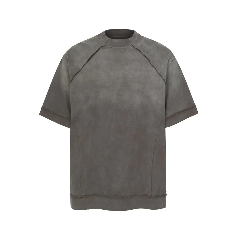 Distressed Raw Edge Vintage Solid Washed Loose Graphic T Shirts Oversized Goth Grunge T-shirt Cotton Summer Tops Tees Streetwear